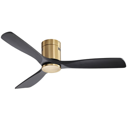 Ventilateur de plafond Sofucor à montage encastré de 52 pouces avec télécommande, moteur réversible, éclairage intégré en option.