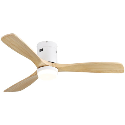 Ventilateur de plafond Sofucor à montage encastré de 52 pouces avec télécommande, moteur réversible, éclairage intégré en option.