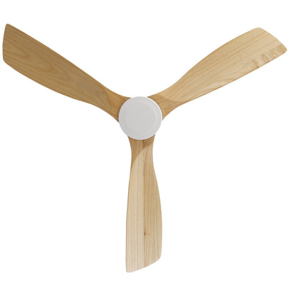 Ventilateur de plafond Sofucor à montage encastré de 52 pouces avec télécommande, moteur réversible, éclairage intégré en option.