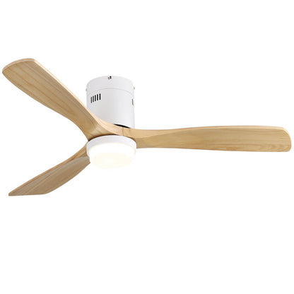 Ventilateur de plafond Sofucor à montage encastré de 52 pouces avec télécommande, moteur réversible, éclairage intégré en option.