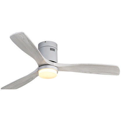 Ventilateur de plafond Sofucor à montage encastré de 52 pouces avec télécommande, moteur réversible, éclairage intégré en option.
