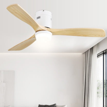 Ventilateur de plafond Sofucor à montage encastré de 52 pouces avec télécommande, moteur réversible, éclairage intégré en option.