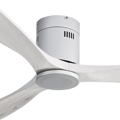Ventilateur de plafond Sofucor à montage encastré de 52 pouces avec télécommande, moteur réversible, éclairage intégré en option.