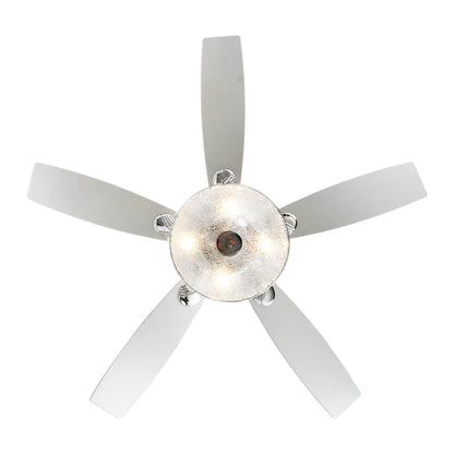 52 Lampe de plafond moderne à 4 lumières, lustre en cristal avec télécommande