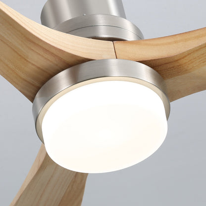 Ventilateur de plafond intérieur en bois Sofucor 52 avec télécommande, éclairage intégré en option.