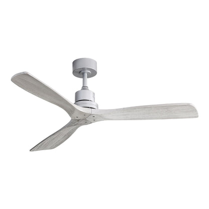 Ventilateur de plafond moderne de 52 pouces en bois massif/ABS avec télécommande (sans éclairage), 6 vitesses de ventilation, flux d'air réversible.