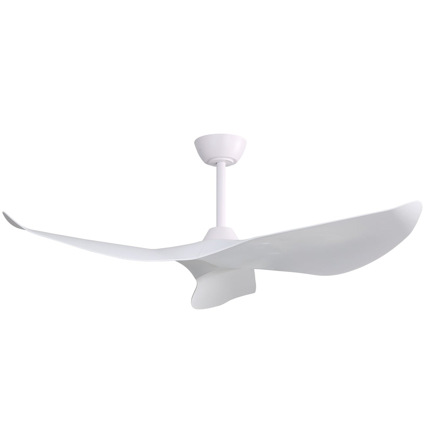 Ventilateur de plafond moderne de 52 pouces en bois massif/ABS avec télécommande (sans éclairage), 6 vitesses de ventilation, flux d'air réversible.