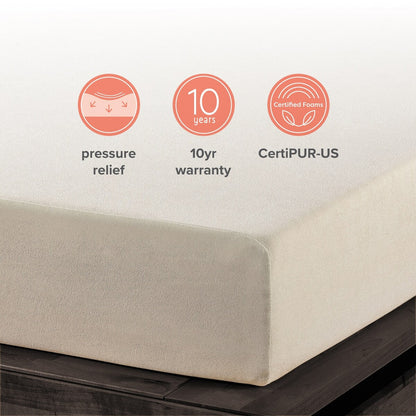 Matelas en mousse à mémoire de forme de 6 pouces de Crown Comfort