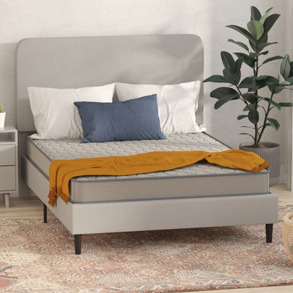 Matelas hybride à ressorts à revêtement semi-rigide de densité moyenne