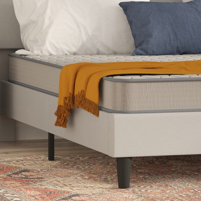 Matelas hybride à ressorts à revêtement semi-rigide de densité moyenne