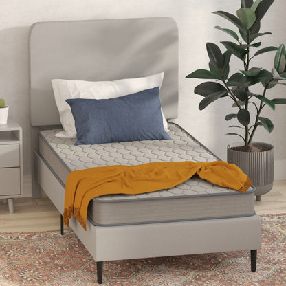 Matelas hybride à ressorts à revêtement semi-rigide de densité moyenne