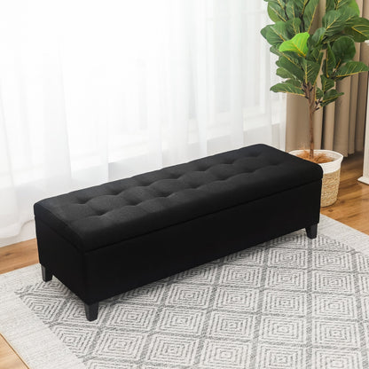 Tabouret de rangement Adeco 50 en simili cuir
