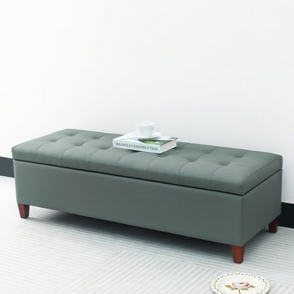 Tabouret de rangement Adeco 50 en simili cuir