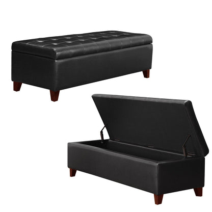 Tabouret de rangement Adeco 50 en simili cuir
