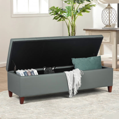 Tabouret de rangement Adeco 50 en simili cuir