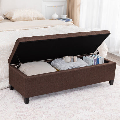 Tabouret de rangement Adeco 50 en simili cuir