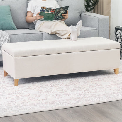 Tabouret de rangement Adeco 50 en simili cuir