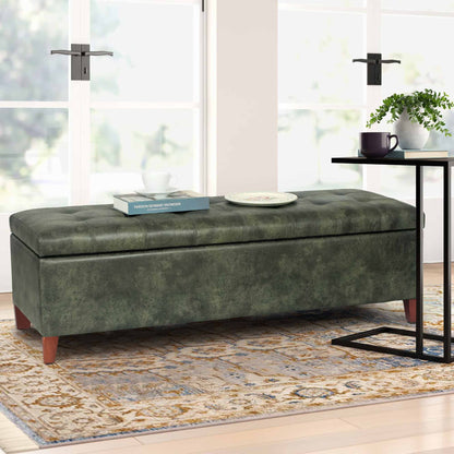 Tabouret de rangement Adeco 50 en simili cuir