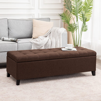 Tabouret de rangement Adeco 50 en simili cuir