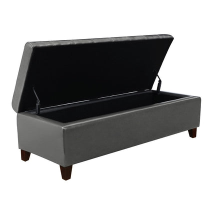 Tabouret de rangement Adeco 50 en simili cuir