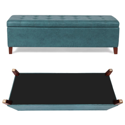 Tabouret de rangement Adeco 50 en simili cuir