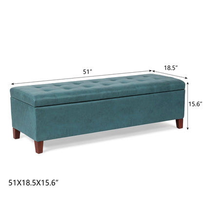 Tabouret de rangement Adeco 50 en simili cuir