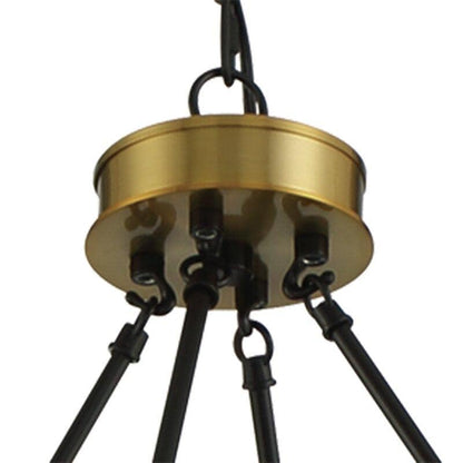 Suspension Acroma à 12 lumières, style ferme, 40 pouces, en forme de roue de charrette, avec certification UL - 40'' de diamètre x 138'' de hauteur