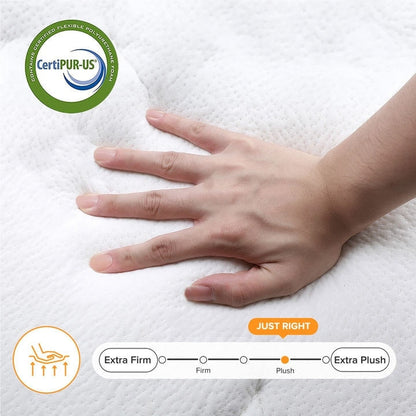 SweDrea Matelas hybride à ressorts de 25 cm (10 po) à effet de soulagement de la pression et rafraîchissant, moelleux, certifié CertiPUR-US, SGS et OEKO-TEX.