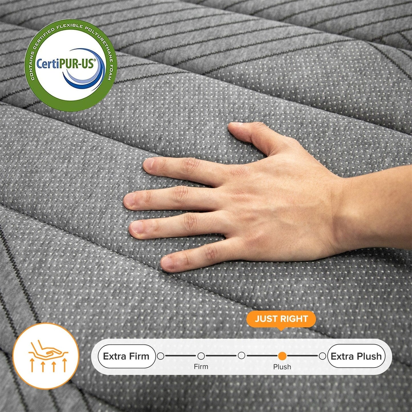 Matelas hybride en mousse à mémoire de forme SweDrea Plush, 8/12 pouces, respirant et rafraîchissant, certifié CertiPUR-US, SGS et OEKO-TEX.