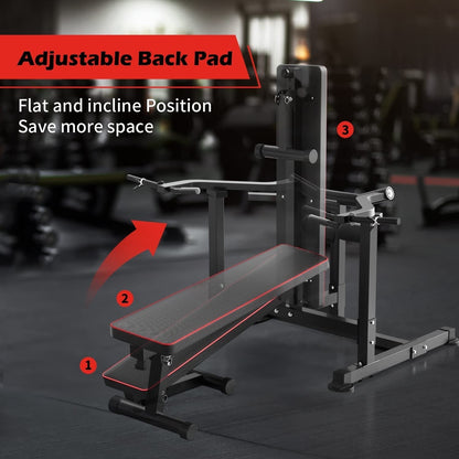 Ensemble de banc de musculation et de machine de presse pectorale Zenova avec bras indépendants convergents et support pour haltères