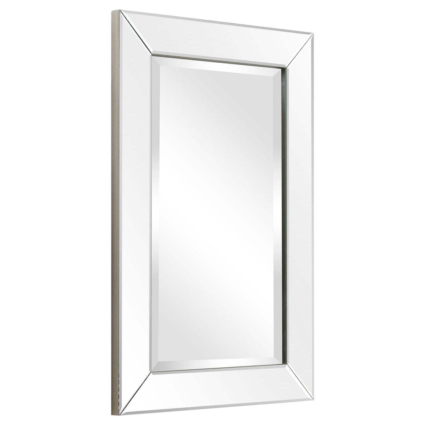 Miroir rectangulaire biseauté transparent haute définition à monter au mur pour salle de bain, meuble-lavabo, chambre à coucher, 3 tailles