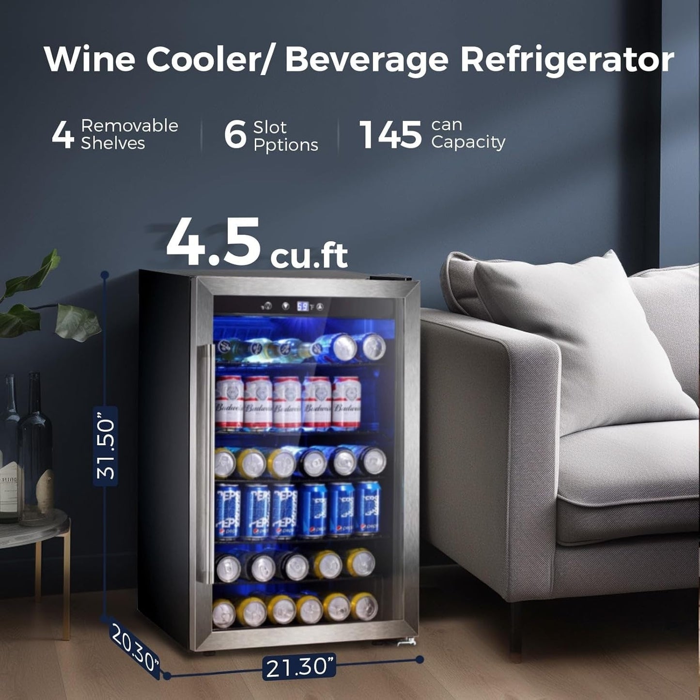 Réfrigérateur-glacière pour boissons - Mini réfrigérateur 145 canettes
