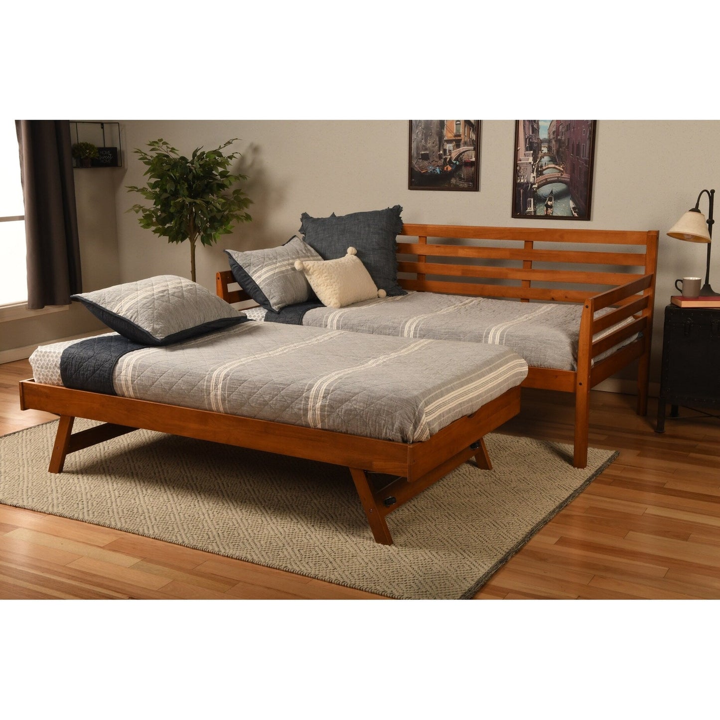 Canapé-lit Somette de style bohème avec lit escamotable supplémentaire (matelas non inclus)
