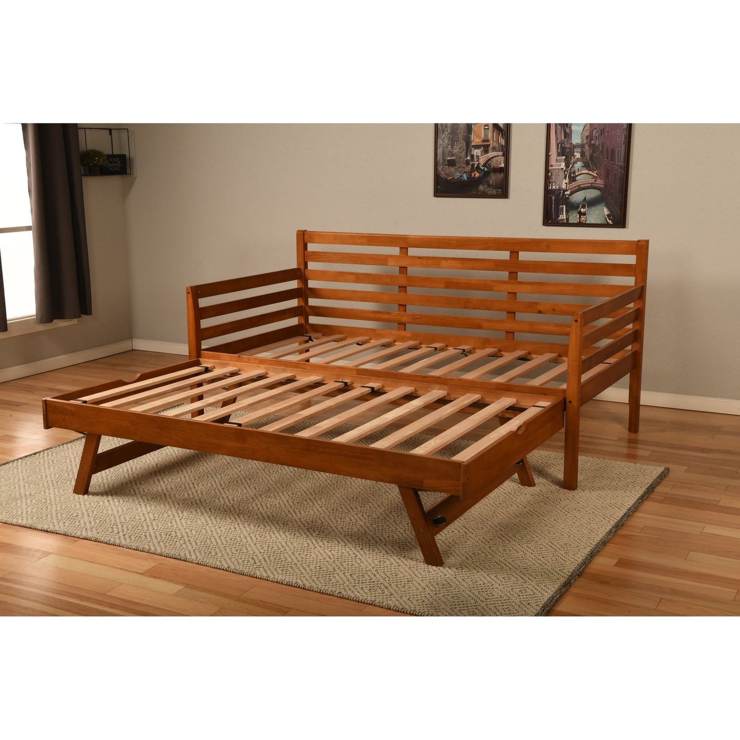 Canapé-lit Somette de style bohème avec lit escamotable supplémentaire (matelas non inclus)