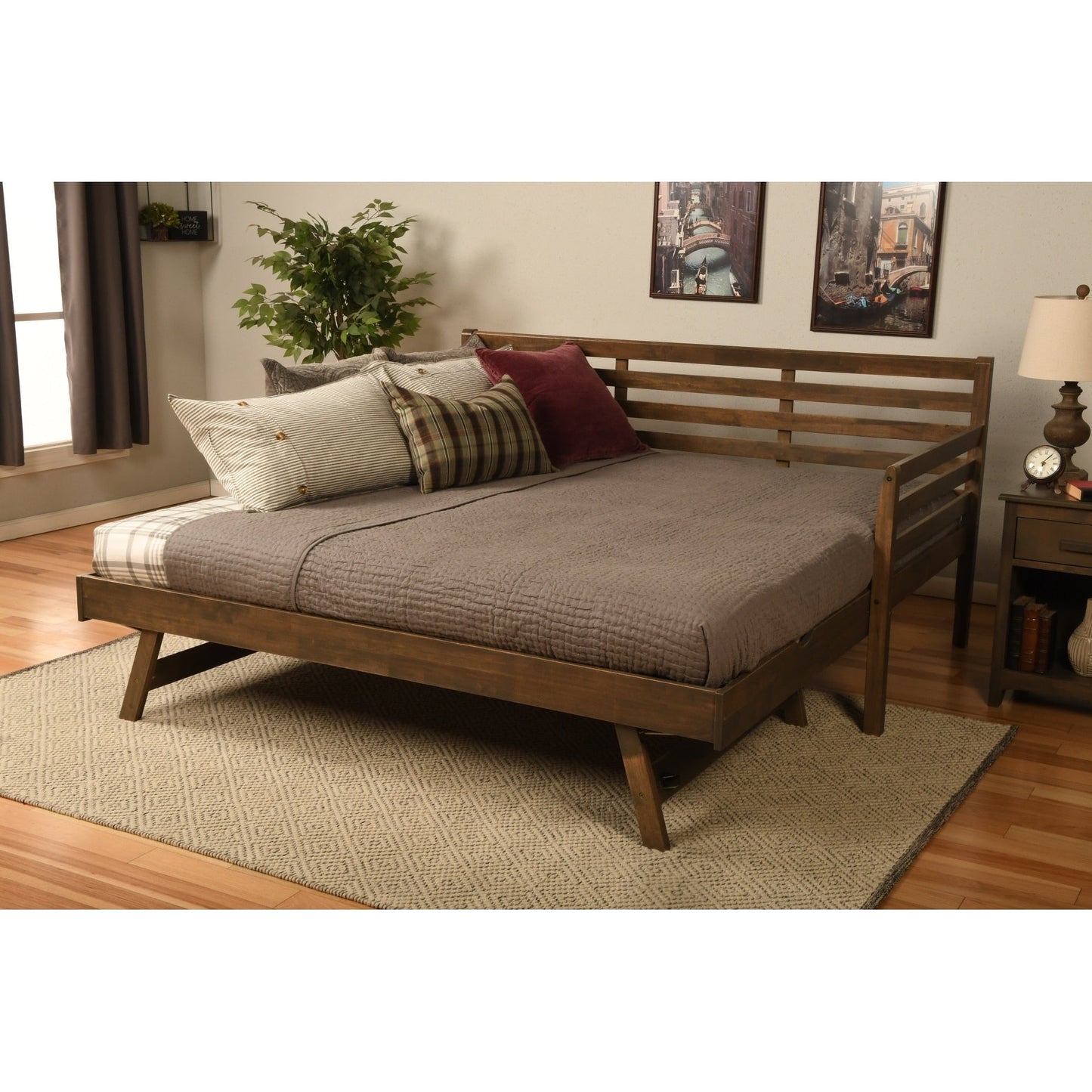 Canapé-lit Somette de style bohème avec lit escamotable supplémentaire (matelas non inclus)