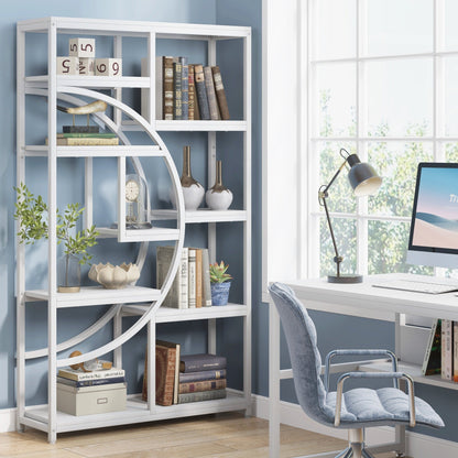 Étagère à livres 5 niveaux, style industriel, pour chambre à coucher, salon, bureau à domicile
