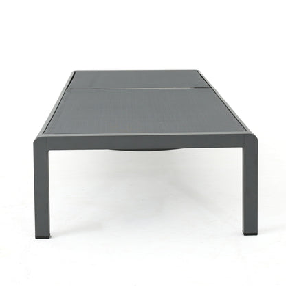 Chaise longue d'extérieur en aluminium Cape Coral (lot de 2) par Christopher Knight Home - 77,56 L x 25,20 l x 11,80 h (cm)