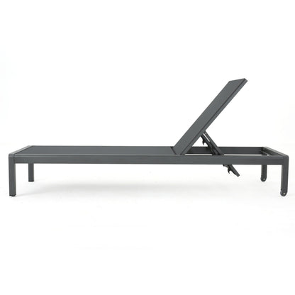 Chaise longue d'extérieur en aluminium Cape Coral (lot de 2) par Christopher Knight Home - 77,56 L x 25,20 l x 11,80 h (cm)