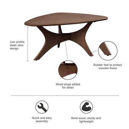 Table basse en bois triangulaire Blaze d'INK IVY