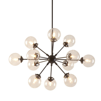 INK+IVY Lustre Paige à 12 lumières avec ampoules à globe surdimensionnées