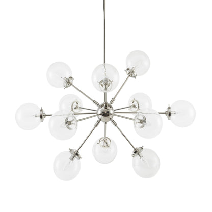 INK+IVY Lustre Paige à 12 lumières avec ampoules à globe surdimensionnées