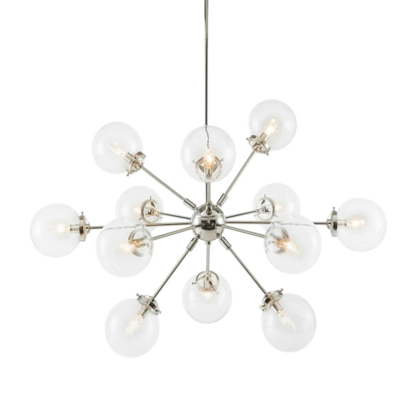 INK+IVY Lustre Paige à 12 lumières avec ampoules à globe surdimensionnées