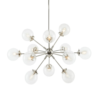 INK+IVY Lustre Paige à 12 lumières avec ampoules à globe surdimensionnées