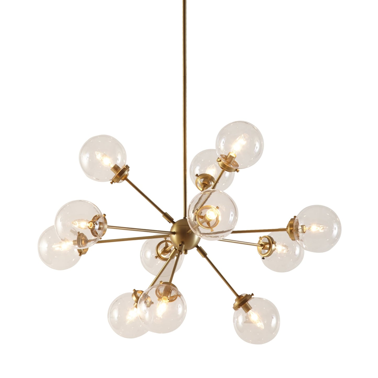 INK+IVY Lustre Paige à 12 lumières avec ampoules à globe surdimensionnées