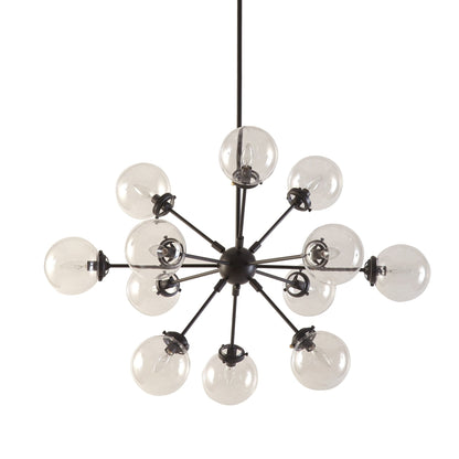 INK+IVY Lustre Paige à 12 lumières avec ampoules à globe surdimensionnées