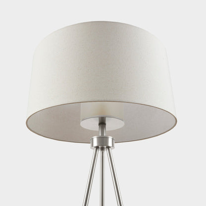 Lampe de chevet sur pied à trois pieds en métal Pacific d'INK+IVY avec abat-jour en verre