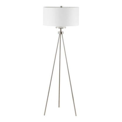 Lampe de chevet sur pied à trois pieds en métal Pacific d'INK+IVY avec abat-jour en verre