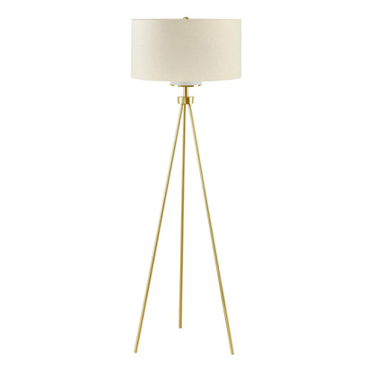 Lampe de chevet sur pied à trois pieds en métal Pacific d'INK+IVY avec abat-jour en verre