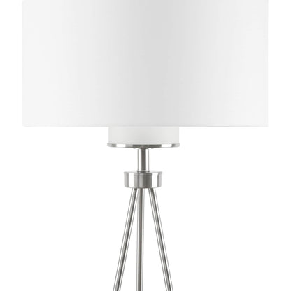 Lampe de chevet sur pied à trois pieds en métal Pacific d'INK+IVY avec abat-jour en verre