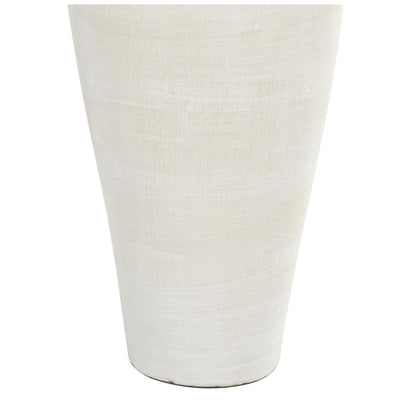 Vase décoratif en forme d'amphore, en céramique, de grande taille, pour le sol - Blanc - Roche River Decor